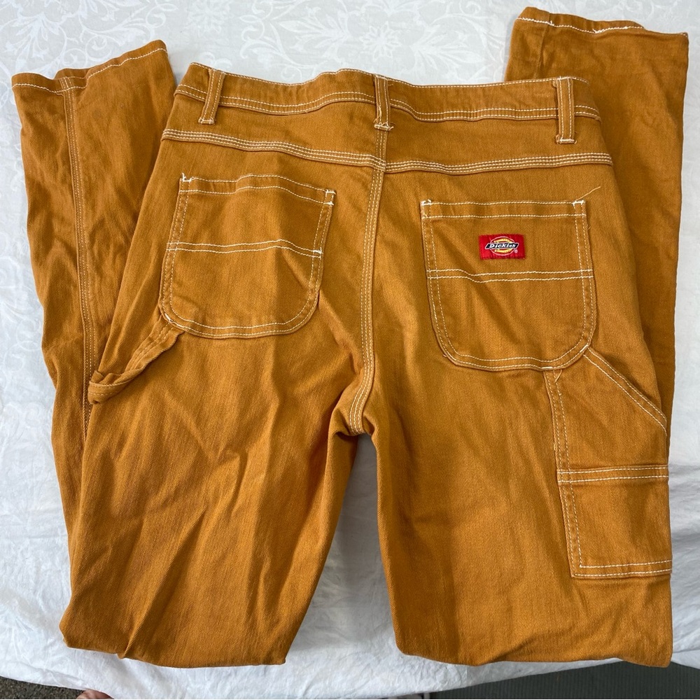 Womens Dickies Stretchy Straight Leg 7 28 Waist 32 + Inseam Carpenter Pants Duck